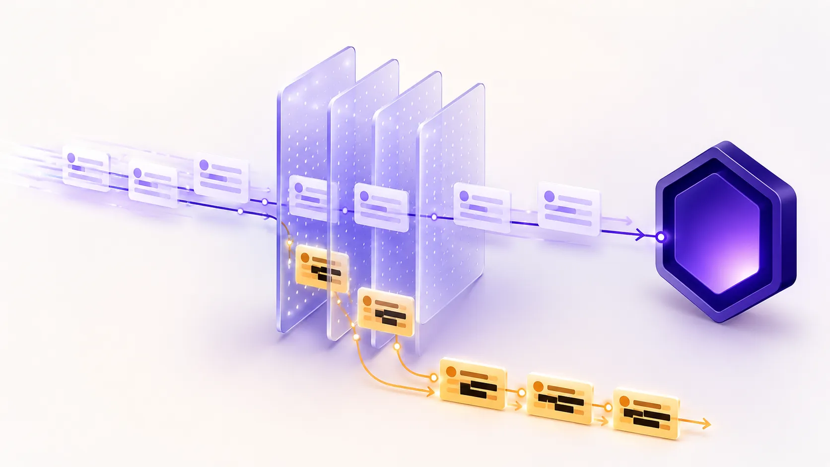 Nœud Guardrails n8n filtrant les messages d’un agent IA avant leur traitement
